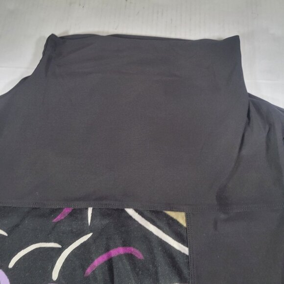 Liv By Habitat Clothes Women Black Abstract Floral Print Tunic Top Size M - Picture 2 of 8